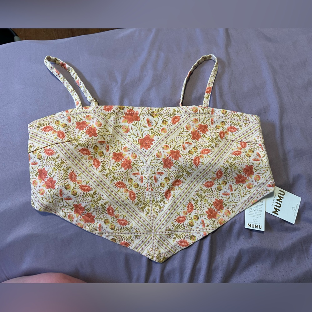 Show me your mumu  floral bandanna top